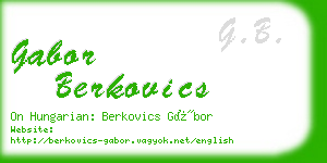 gabor berkovics business card